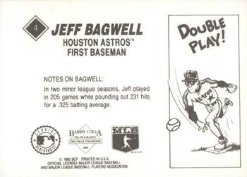1992 Barry Colla Jeff Bagwell #4 Jeff Bagwell Back