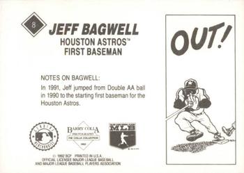 1992 Barry Colla Jeff Bagwell #8 Jeff Bagwell Back