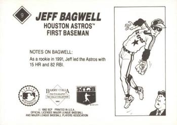 1992 Barry Colla Jeff Bagwell #9 Jeff Bagwell Back