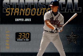 2002 Leaf Rookies & Stars - Statistical Standouts #SS-5 Chipper Jones  Front