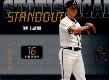 2002 Leaf Rookies & Stars - Statistical Standouts #SS-43 Tom Glavine  Front