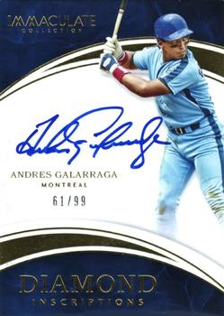 2016 Panini Immaculate Collection - Diamond Inscriptions #DI-BC Andres Galarraga Front