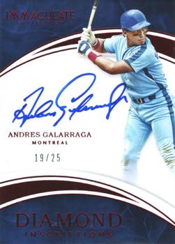 2016 Panini Immaculate Collection - Diamond Inscriptions Red #42 Andres Galarraga Front