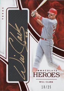 2016 Panini Immaculate Collection - Immaculate Heroes Autographs Red #4 Will Clark Front