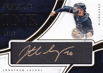 2016 Panini Immaculate Collection - Immaculate Ink #II-JL Jonathan Lucroy Front