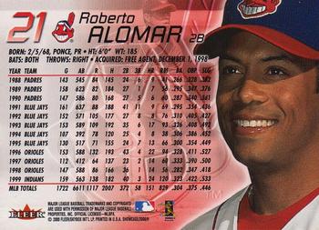 2000 Fleer Showcase #21 Roberto Alomar Back