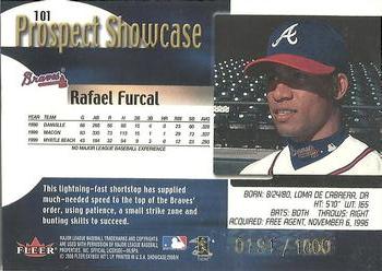 2000 Fleer Showcase #101 Rafael Furcal Back
