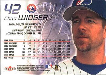 2000 Fleer Showcase #42 Chris Widger Back