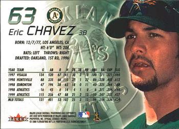 2000 Fleer Showcase #63 Eric Chavez Back