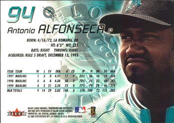 2000 Fleer Showcase #94 Antonio Alfonseca Back