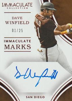 2016 Panini Immaculate Collection - Immaculate Marks Red #IM-DW Dave Winfield Front