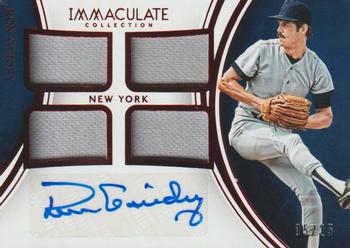 2016 Panini Immaculate Collection - Immaculate Quad Material Autographs Red #QMA-RG Ron Guidry Front