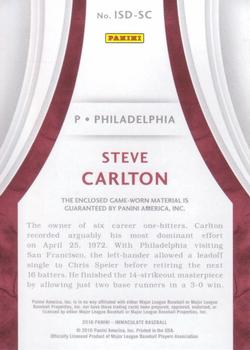 2016 Panini Immaculate Collection - Immaculate Standard Red #ISD-SC Steve Carlton Back