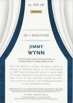 2016 Panini Immaculate Collection - Immaculate Standard Red #ISD-JW Jimmy Wynn Back