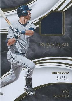2016 Panini Immaculate Collection - Immaculate Swatches #IS-JM Joe Mauer Front