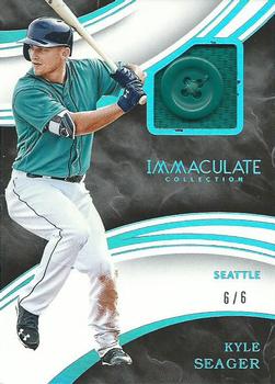 2016 Panini Immaculate Collection - Immaculate Swatches Button #IS-KY Kyle Seager Front