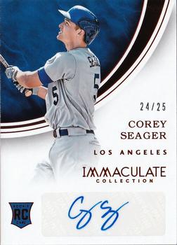 2016 Panini Immaculate Collection - Rookie Autographs Red #RA-CS Corey Seager Front