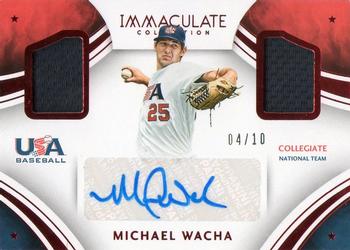 2016 Panini Immaculate Collection - USA Signatures Red #USA-MW Michael Wacha Front