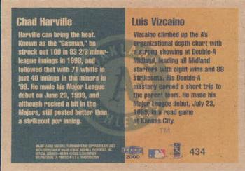 2000 Fleer Tradition #434 Chad Harville / Luis Vizcaino Back