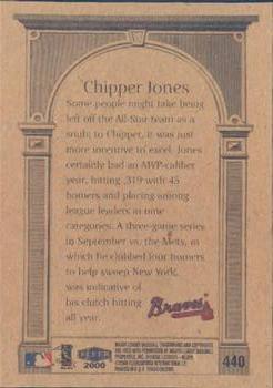 2000 Fleer Tradition #440 Chipper Jones Back