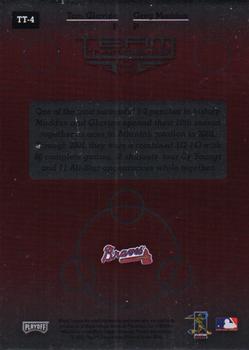 2002 Playoff Absolute Memorabilia - Team Tandems #TT-4 Greg Maddux / Tom Glavine  Back