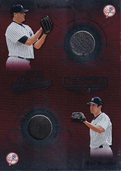 2002 Playoff Absolute Memorabilia - Team Tandems Materials #TT-19 Roger Clemens / Mike Mussina  Front