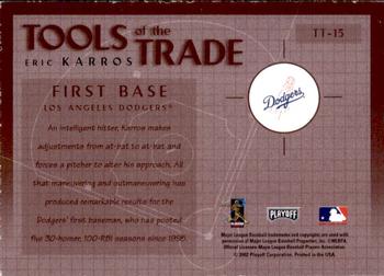 2002 Playoff Absolute Memorabilia - Tools of the Trade #TT-15 Eric Karros  Back