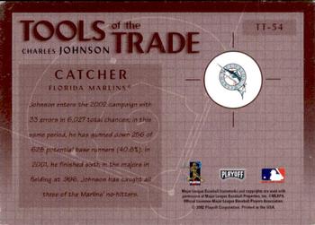 2002 Playoff Absolute Memorabilia - Tools of the Trade #TT-54 Charles Johnson  Back