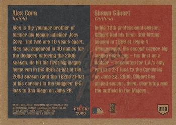 2000 Fleer Tradition Update #U110 Alex Cora / Shawn Gilbert Back