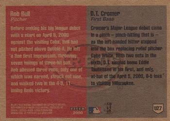 2000 Fleer Tradition Update #U27 Rob Bell / D.T. Cromer Back