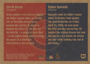 2000 Fleer Tradition Update #U58 Tarrik Brock / Ruben Quevedo Back