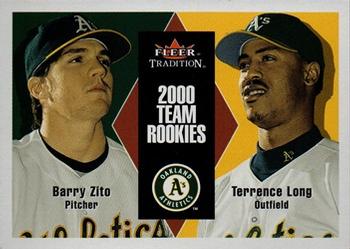 2000 Fleer Tradition Update #U92 Barry Zito / Terrence Long Front