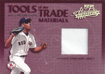 2002 Playoff Absolute Memorabilia - Tools of the Trade Materials #TT-2 Rickey Henderson Front