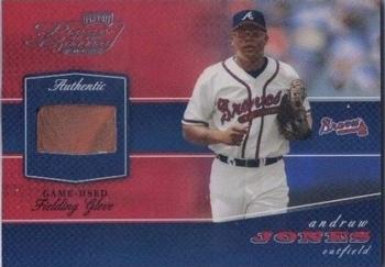2002 Playoff Piece of the Game - Materials #POG-6 Andruw Jones Front