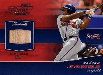 2002 Playoff Piece of the Game - Materials #POG-7 Andruw Jones Front