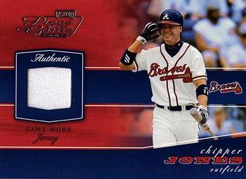 2002 Playoff Piece of the Game - Materials #POG-13 Chipper Jones Front