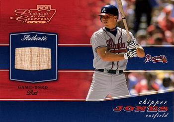 2002 Playoff Piece of the Game - Materials #POG-14 Chipper Jones Front
