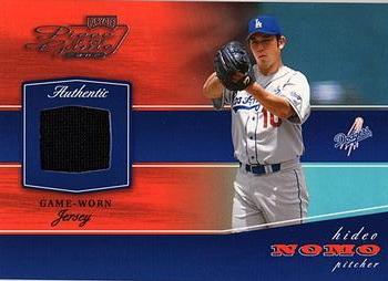 2002 Playoff Piece of the Game - Materials #POG-27 Hideo Nomo Front