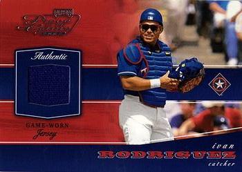 2002 Playoff Piece of the Game - Materials #POG-29 Ivan Rodriguez Front