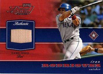 2002 Playoff Piece of the Game - Materials #POG-30 Ivan Rodriguez Front