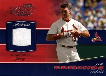 2002 Playoff Piece of the Game - Materials #POG-35 Jim Edmonds Front