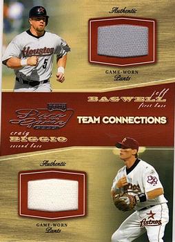 2002 Playoff Piece of the Game - Materials #POG-95 Jeff Bagwell / Craig Biggio Front