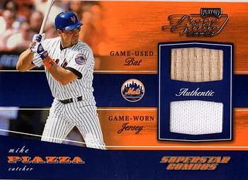 2002 Playoff Piece of the Game - Materials #POG-98 Mike Piazza Front