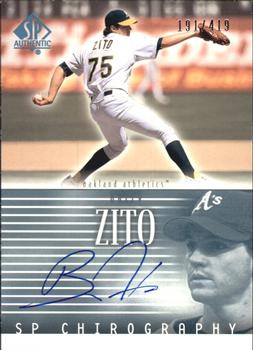 2002 SP Authentic - Chirography #BZ Barry Zito Front