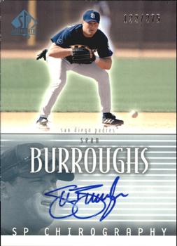 2002 SP Authentic - Chirography #SB Sean Burroughs Front