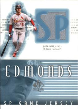 2002 SP Authentic - Game Jersey #J-JE Jim Edmonds  Front