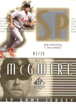 2002 SP Authentic - Game Jersey Gold #J-MM Mark McGwire Front