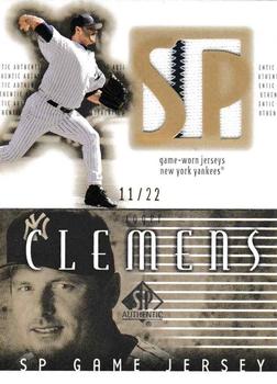 2002 SP Authentic - Game Jersey Gold #J-RC Roger Clemens Front