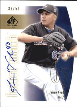 2002 SP Authentic - Limited Gold #153 Jaime Cerda Front