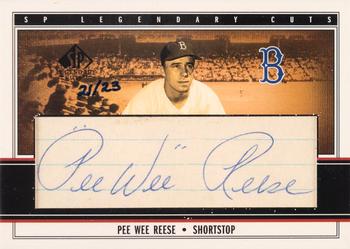 2002 SP Legendary Cuts - Autographs #PWE Pee Wee Reese Front